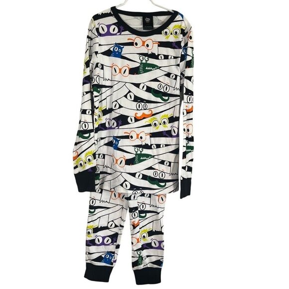 Hyde Eek Pajama Set Women XS Crew Pullover Spooky Halloween Preppy Glow Lounge - Picture 1 of 13